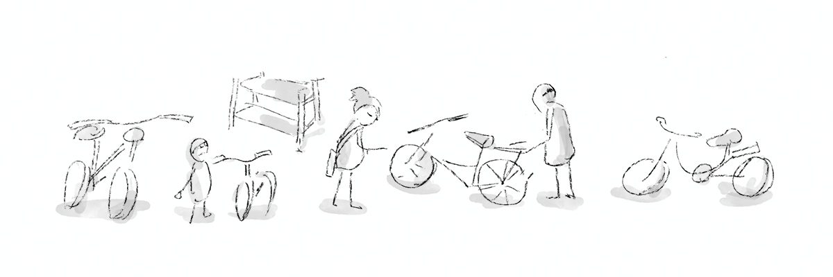 Illustration Fahrradwerkstatt der mitMenschen Apensen